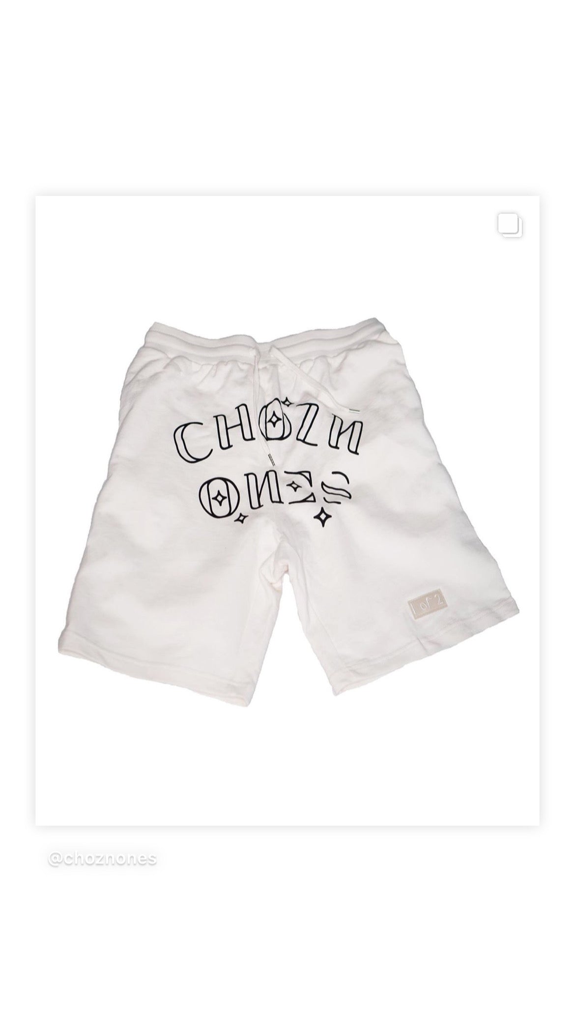 Chozn Ones Unisex Cream Sweat Shorts