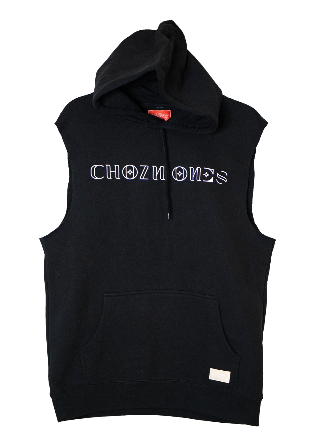 Chozn Ones Unisex Black Vest Hoodie
