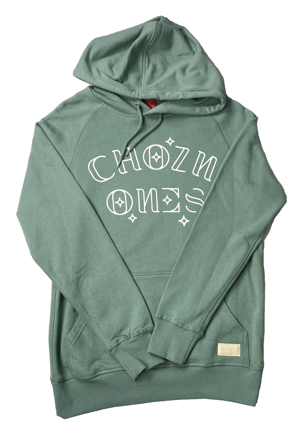 Chozn Ones Heavyweight Sage Hoodie Full Logo