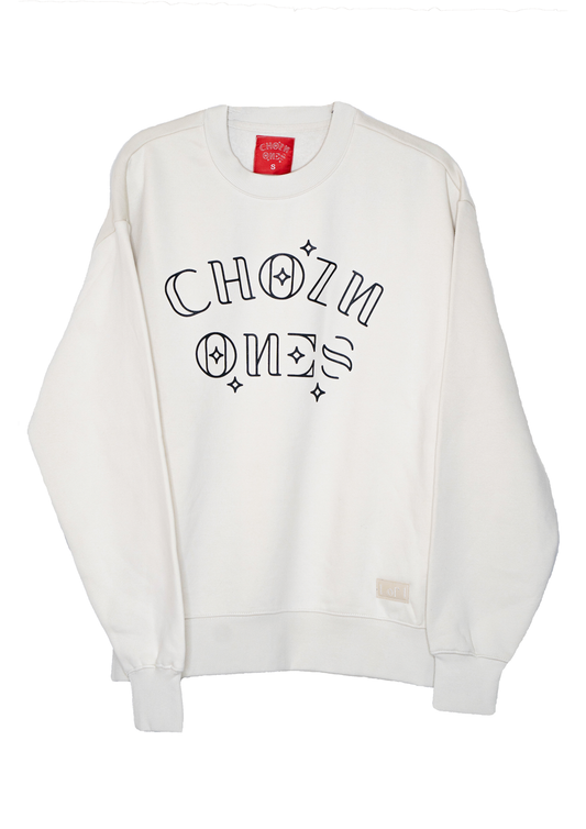 Chozn Ones Unisex Cream Crewneck Sweater