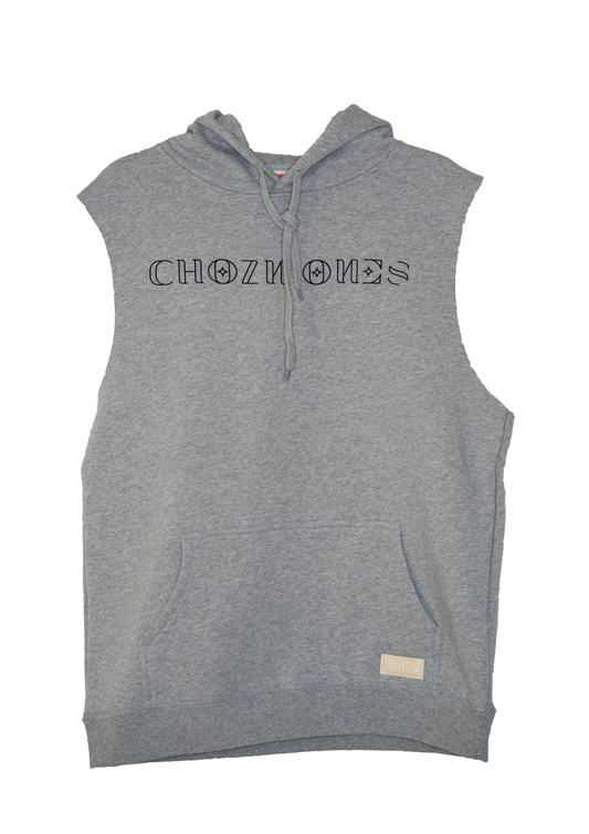 Chozn One Athletic Grey Vest Hoodie