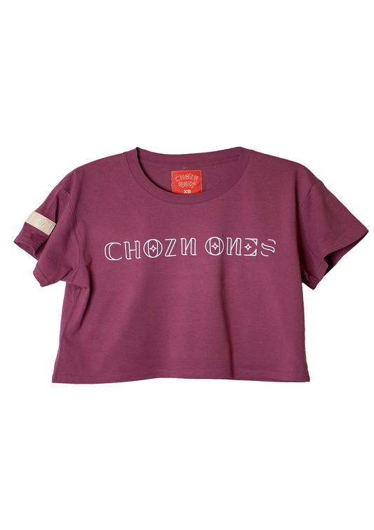 Chozn One Women Dark Rosé Crop Tee