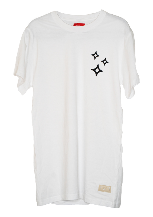 Chozn Ones Unisex Cream White Plus Tee Three Diamond Starz Logo